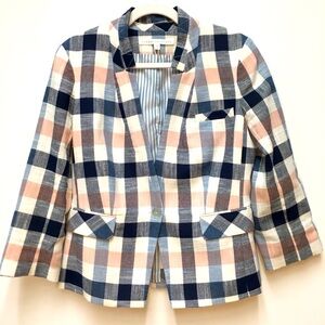 Veronica Beard Single Button Blazer 8 Blue Professional Workwear Business Casual